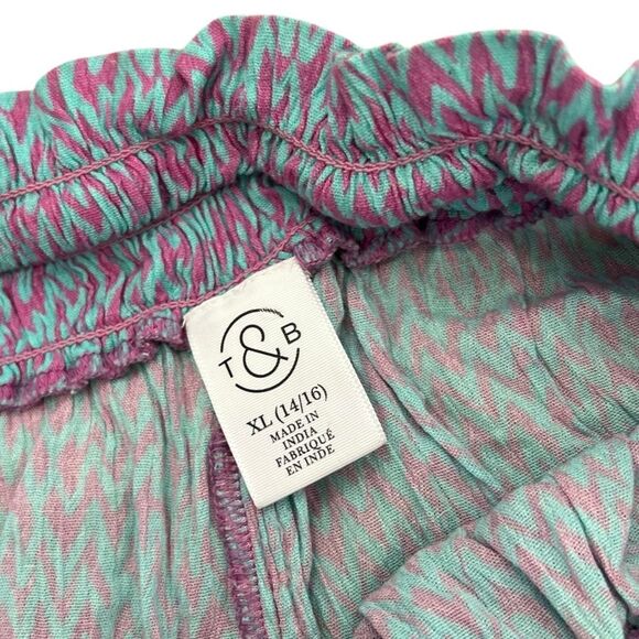 Treasure & Bond Pink Blue Chevron Shorts Girl XL - Picture 2 of 2